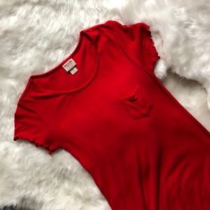 Ruffled edge T-Shirt dress